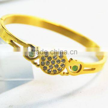 Fashion Hot Sale Personality Stainless Steel Gold Bracelets Bangles