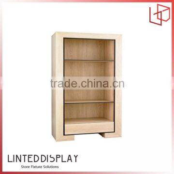 Concise retail wooden glass display case