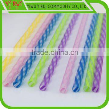 Plastic pp Transparent Stripes Drinking Straws photo-4