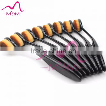 2016 new design rose gold oval professional makeup brushes