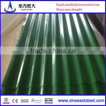 green color corrugated steel sheets for roofing factory