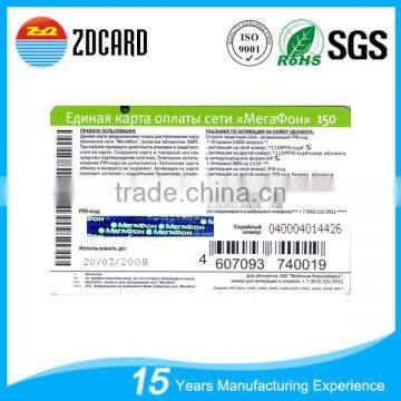 Hot sell prepaid scratch calling card wholesale