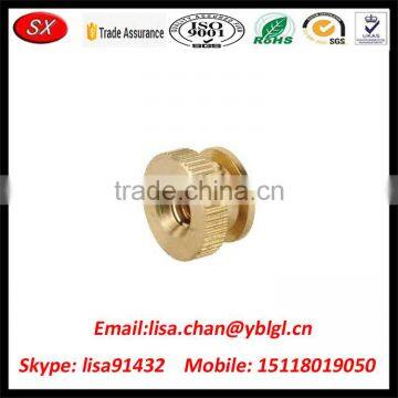 Directly Cutom Brass Inserts Straight Knurling CNC Nut photo-3