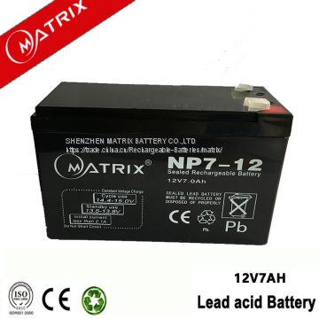 Matrix 12V 7AH AGM sealed lead acid battery