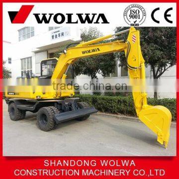 good priced 8t 0.3cbm bucket capacity small wheel excavator
