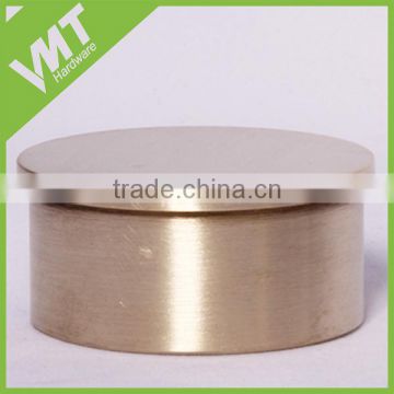 Polished brass flush Flat end cap precision machining in VMT factory