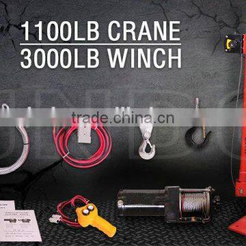 360 Degrees Adjustable 500kg Electric Winch Hoist Truck Crane photo-2
