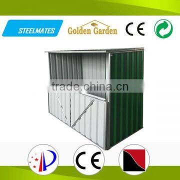 steel frame metal roof cheap bike storage shed