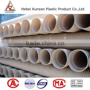 upvc large corrugated plastic drainage pipe underground drainage pipe