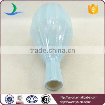 Matt Blue Ceramic Vase Painted by Hand for Hotel Decoration photo-4