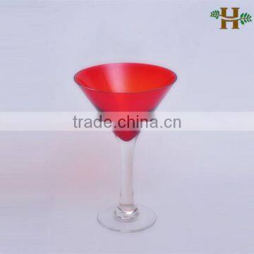 Red Martini Glass Vase