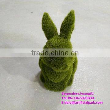 H080612 Fake Green Grass Rabbit Small Plastic Rabbits Artificial Decorative Rabbit photo-6