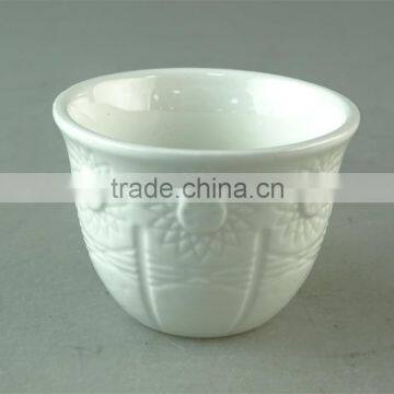 Cheap 6 pcs printing white ceramic tea cup wtih gift box in stock