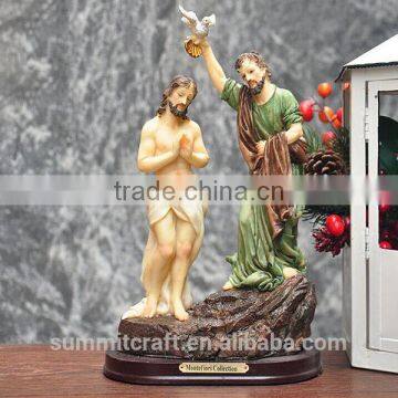 Favors baptism decoration polyresin Jesus baptism souvenirs