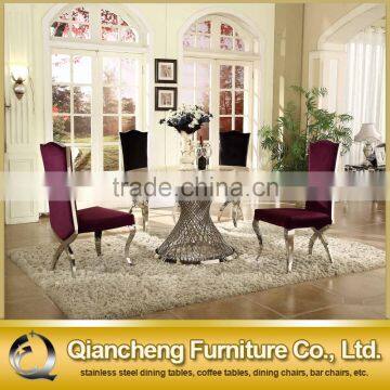 Fancy Unique Marble Banquet Table With Metal Base photo-5
