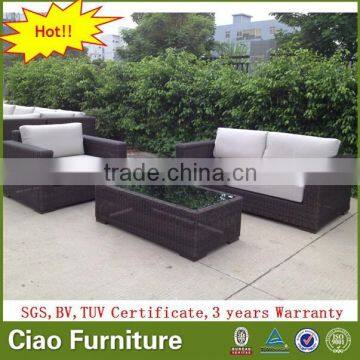 Rattan Aluminum Frame Garden Sofa Set With Cushion Outdoor Furniture photo-3