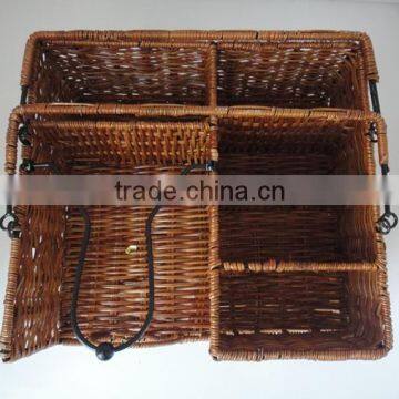 Picnic Caddy Organizer Outdoor Utensil Plate Condiment Holder Portable Basket photo-3
