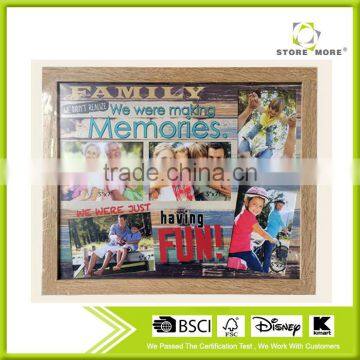 MDF Brown Memory Collage Photo Frame With Four Hole Hook