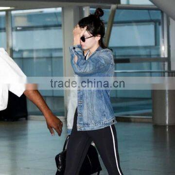 2017 New Casual Loose Jackets Long Sleeve Washed Jeans Coat for Womens photo-3