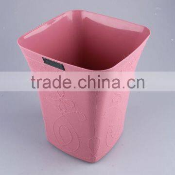 Household Garbage Can/Rubbish Bin With Relief Pattern/Plastic Trash Can