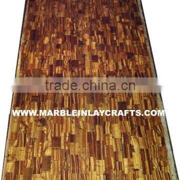 Semi Precious Table Top, Tiger Eye Stone Dining Table Tops