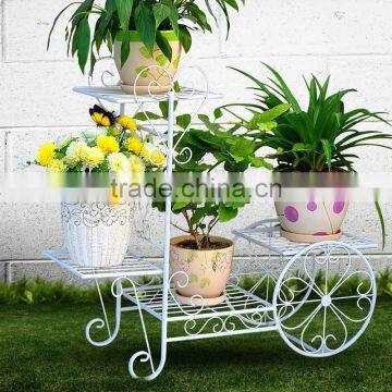 Indoor handicraft iron flower display holder metal flower pot stand