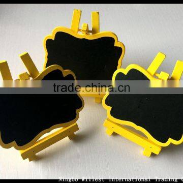 Yellow Wooden Blackboard, Multi-function Decorative Chalkboard With Stand photo-2