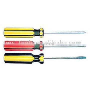 Screwdriver with solid plastic handle(screwdriver,screwdriver with plastic handle,hand tool)