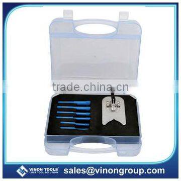 good quality plastic box packing brazed diamond 7 pcs of dry drill bit kits