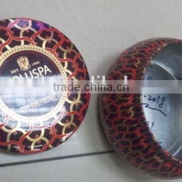 Large Seamless Belly Candle Tin Container photo-2