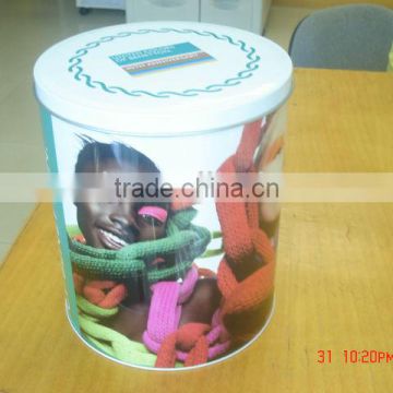 Round Packing Tin Box for Women's Clothing