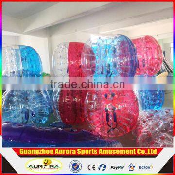 High quality customized Inflatable bubble ball bumper ball for adult, inflatable human soccer bubble ball for football