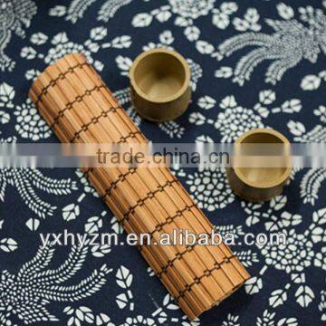 decorated bamboo mat