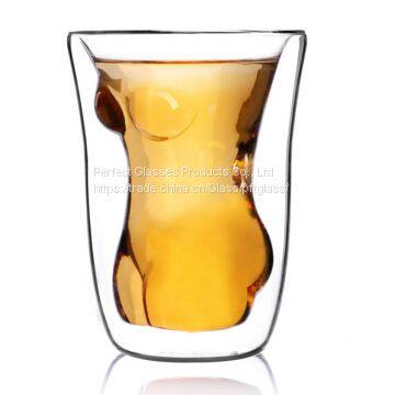 Sexy lady body cup whisky cup and beer cup for bar party glass cup red wine cup customized glass cup