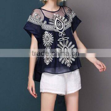 Europe Design Organza Blouse,organza Fabric Types ,best Price Organza Fabric photo-3