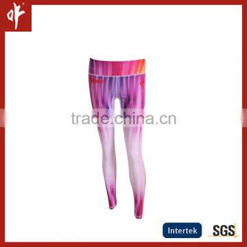 China Manufacturer ladies tight fit tranfix sublimation yoga pants, European lycra cheerleading uniform, girls baselayer bottom