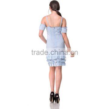 2017 Guangzhou Domin Factory New Arrival Ladies Fashional Applique Dresses photo-4