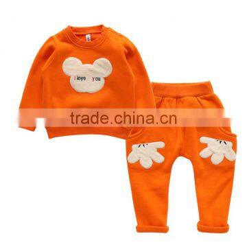New Style Boys Outfits Sanded Cotton Thicken Cartoon Children Clothing Sets photo-2