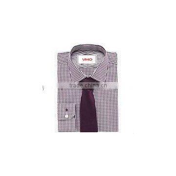 GENTS FORMAL 100% COTTON BROWN CHECKS FULL LEEVES SHIRT