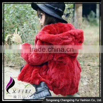 CX-G-C-03 Lovely Girls Coat Casual Wear Rabbit Fur Cardigan Hoodies Children's Clothes photo-4