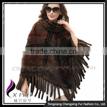 CX-B-M-62A 2016 New Latest Cheap Genuine Mink Fur Poncho and Shawl photo-6
