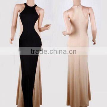 Women Backless Sleeveless Slim Maxi Party Cocktail Long Maxi Dress photo-4