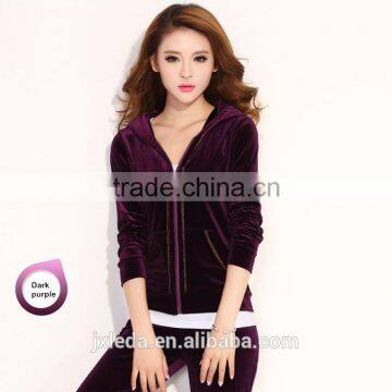 OEM Design Muti Color Polar Fleece Full Zip Plain Jacket Joggers Tracksuit photo-4