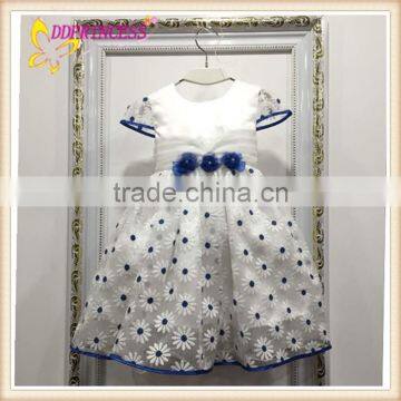 New design modern children girl dresse with short sleeves