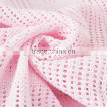 organic cotton breathable crochet knit baby blanket