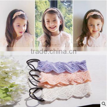 F10004N Lace baby headband beautiful girls leaf design hair band wholesale