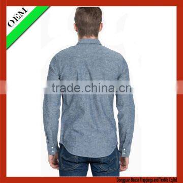 2015 High Quality Jean Shirt With Long Sleeve OEM photo-2
