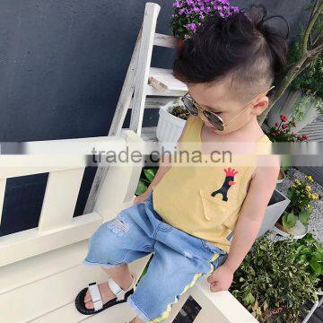 S17141A 2017 Wholesale Child Boys Sportwear Tank Tops Running Vest photo-3