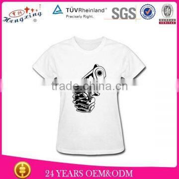 95 Cotton 5 Spandex t Shirts Wholesale Plain White t Shirts Manufacturers China photo-3