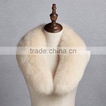 Myfur Milk White Beige Colorful Medium Size Fox Fur Collar Wholesale Price